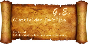 Glattfelder Emília névjegykártya